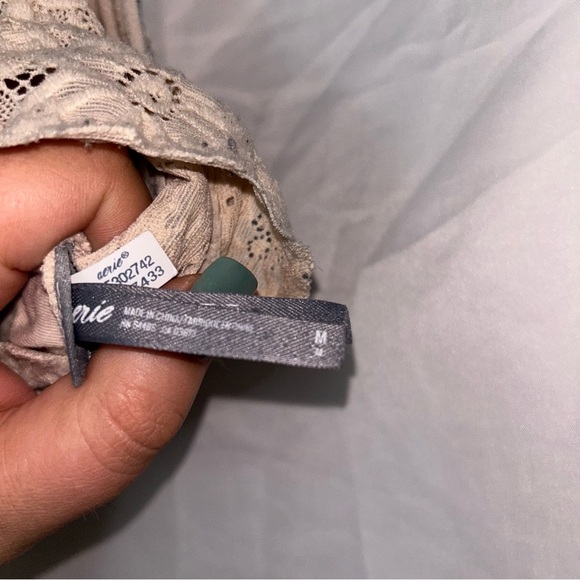 Aerie Bralette Lace Lined No Padding Wireless Long Line Full Coverage Bra - Picture 4 of 4